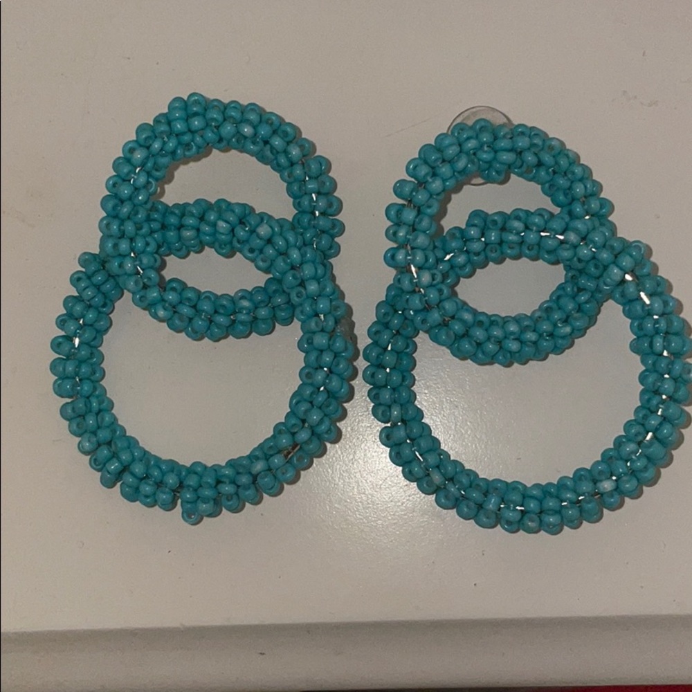Turquoise beaded earrings